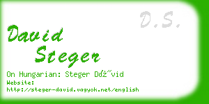 david steger business card